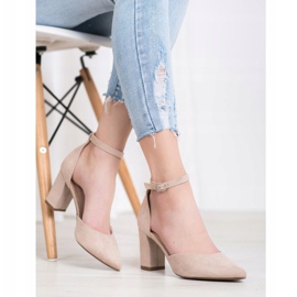 W. Potocki Velúr szivattyúk Spitzben bézs 2