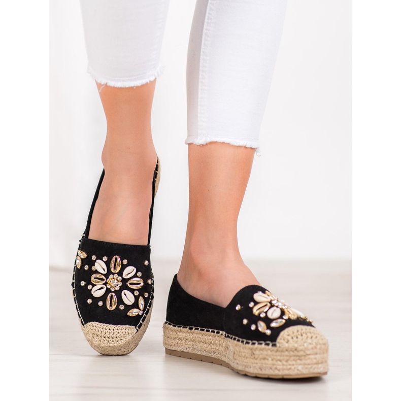 Seastar Espadrilles Díszekkel fekete 1