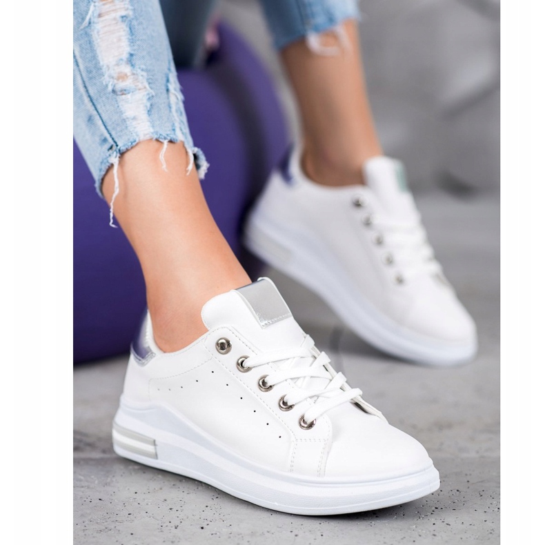 SHELOVET Divatos sportcipő fehér 1