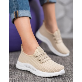 SHELOVET Textil sportcipő barna 2