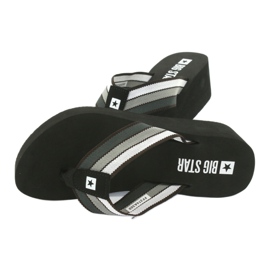 Big Star papucs az ék 274A300 fekete szürke 4