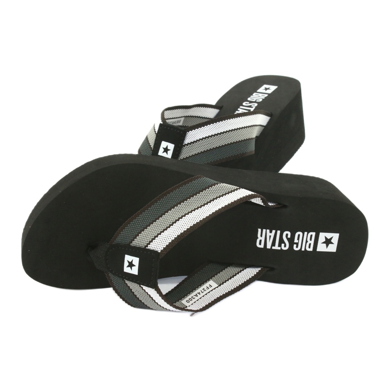 Big Star papucs az ék 274A300 fekete szürke 4