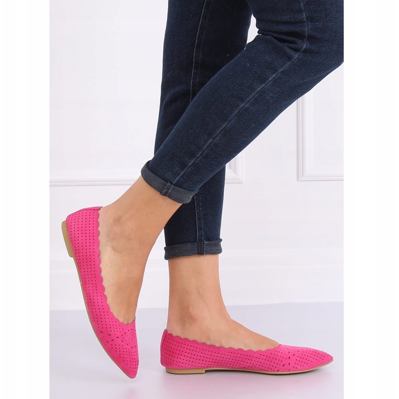 Fukszia áttört balerinák NK18P Fushia rózsaszín 1 Fukszia áttört balerinák NK18P Fushia rózsaszín 1
