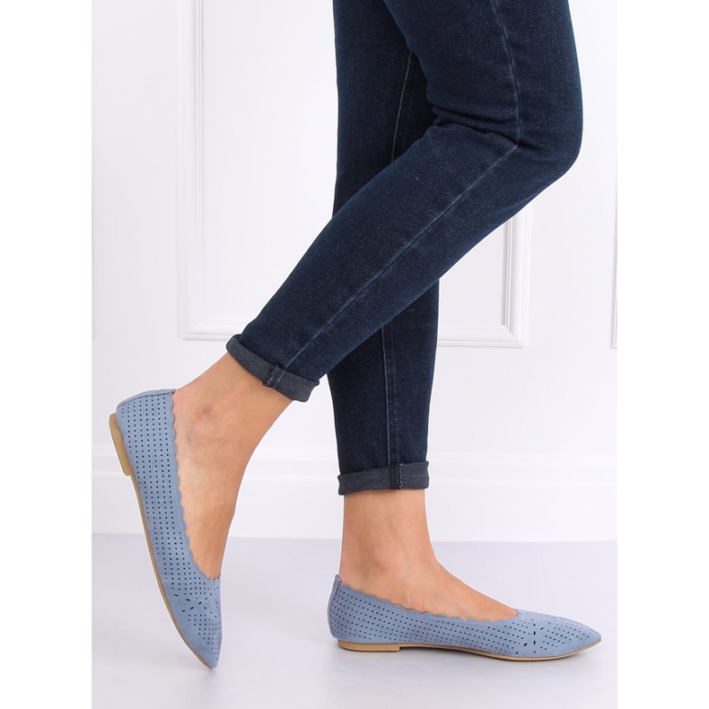 Kék áttört balerinák NK18P Kék 1