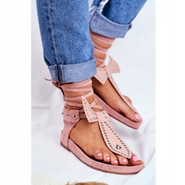 Lu Boo Női kötött szandál Japán por Rózsaszín Mara 2