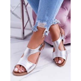 Világos Kongito ezüst szandál szürke 1