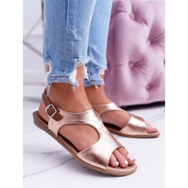 Világos arany Kongito szandál aranysárga 1