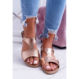 Világos arany Kongito szandál aranysárga 2