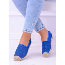 Lu Boo Búzavirág női espadrilles Slip On Brocade Miravet kék 1
