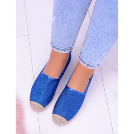 Lu Boo Búzavirág női espadrilles Slip On Brocade Miravet kék 2