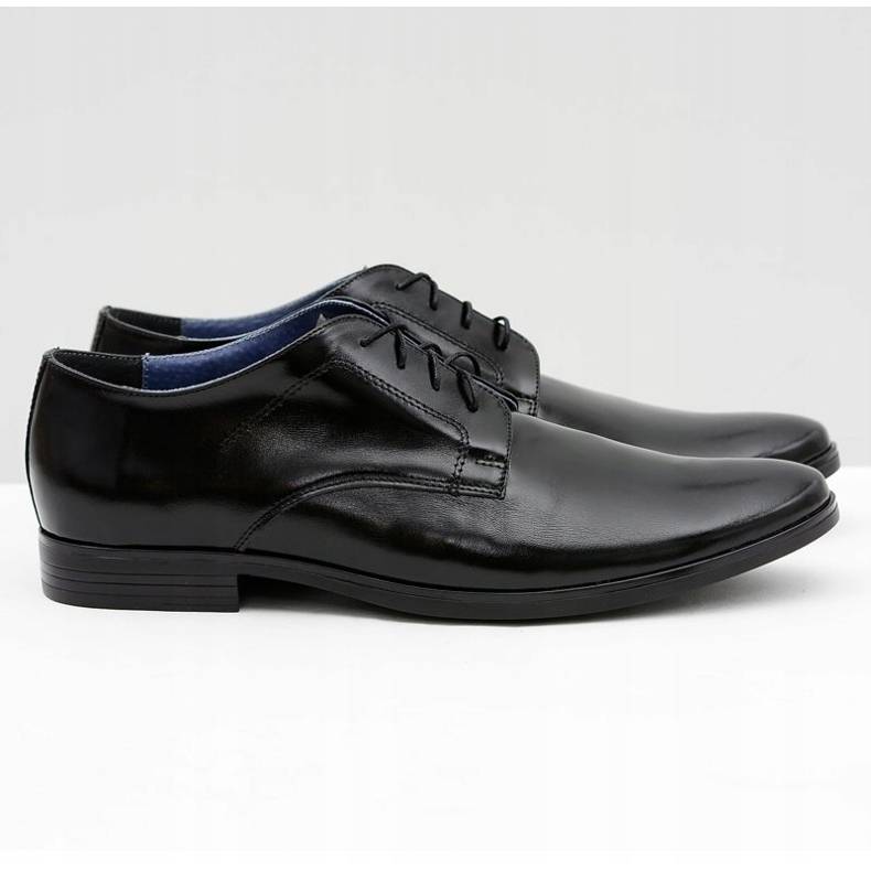 Bednarek Polish Shoes Férfi Brogues Bednarek Elegáns bőr formai cipő Black Peter fekete 2