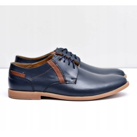 Bednarek Polish Shoes Férfi Brogues Bednarek Bőr Navy Blue Millo sötétkék 2