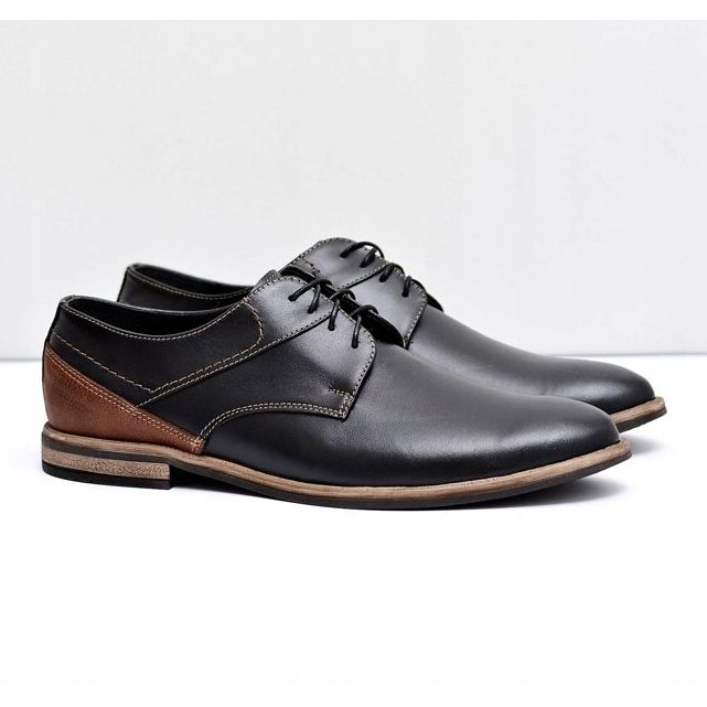 Bednarek Polish Shoes Férfi Brogues Bednarek Elegáns bőr fekete Marcelo 1