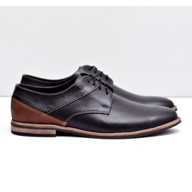 Bednarek Polish Shoes Férfi Brogues Bednarek Elegáns bőr fekete Marcelo 2
