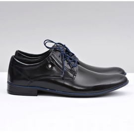 KOMODO Fekete bőr elegáns cipő a Massimiliano -tól 2