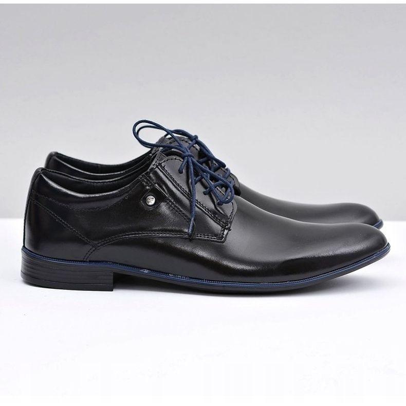 KOMODO Fekete bőr elegáns cipő a Massimiliano -tól 2