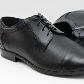 Gejms Bőr férfi formális fekete cipő Leopoldo 6