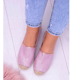 Lu Boo Glitter női rózsaszín espadrilles Slip On Miravet 2