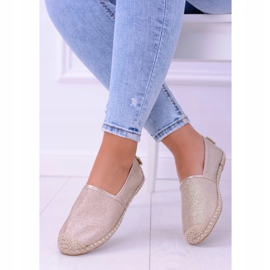 Lu Boo Golden Glitter női espadrilles Slip On Miravet aranysárga 1