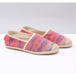 Lu Boo | Női vászon espadrilles azték Coral Bimbi rózsaszín 2