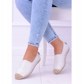 Lu Boo White női espadrilles Slip On Brocade Miravet fehér 1 Lu Boo White női espadrilles Slip On Brocade Miravet fehér 1