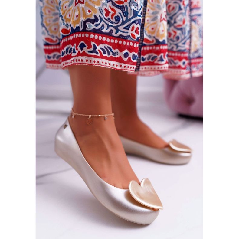 HV Arany női balerinák Meliski Hearts Diamond aranysárga 1