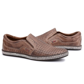 Joker Polish Slip On Férfi barna bőrcipő Bruno 1