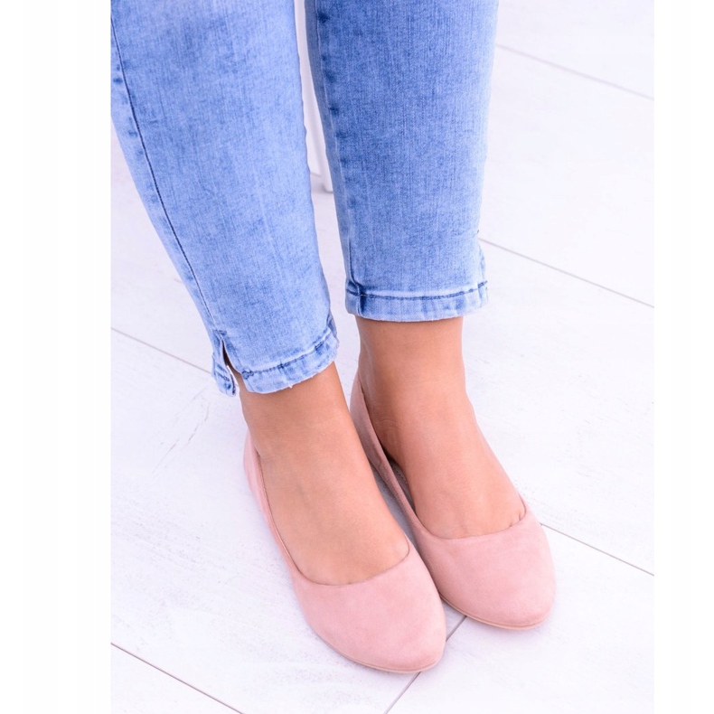 PS1 Rózsaszín női balerinák Suede Bueno 2 PS1 Rózsaszín női balerinák Suede Bueno 2