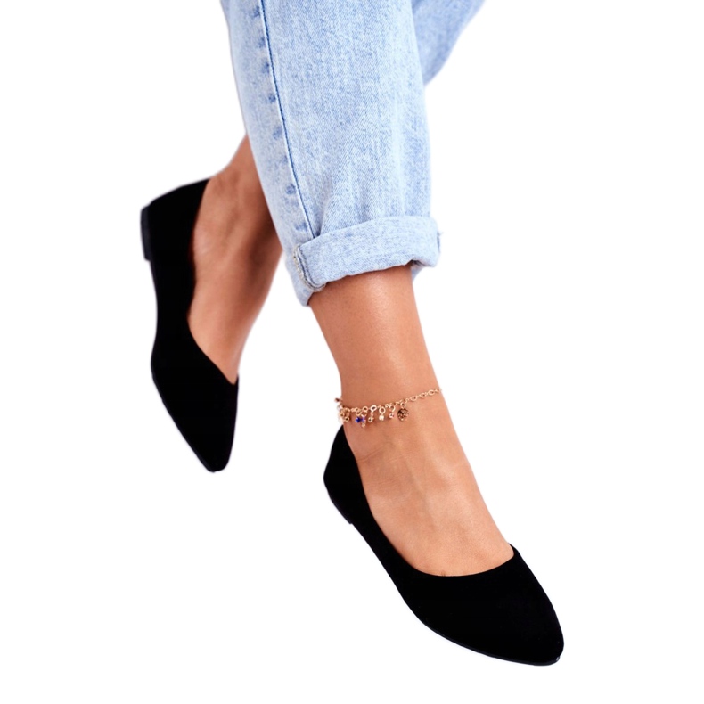 PS1 Fekete női balerinák Suede Bueno 2