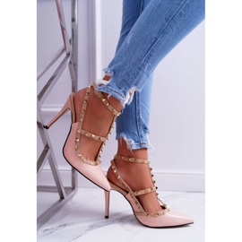 Női Vices magassarkú, Lakkozott por Valenti Jets csapokkal rózsaszín 2