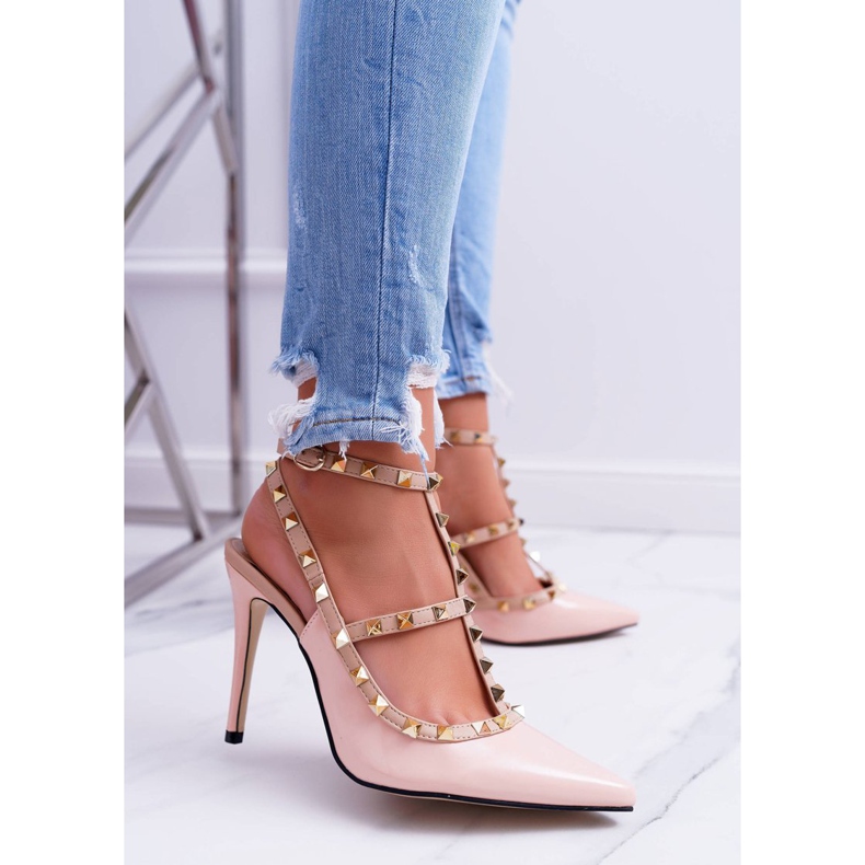 Női Vices magassarkú, Lakkozott por Valenti Jets csapokkal rózsaszín 1