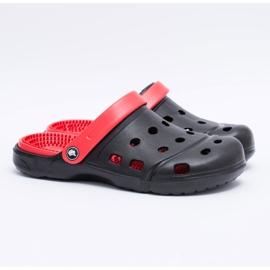 Flameshoes Férfi kerti papucs Kroks Eva Black fekete piros 2