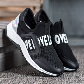 Seastar Slipons a szerelem platformon fekete 1