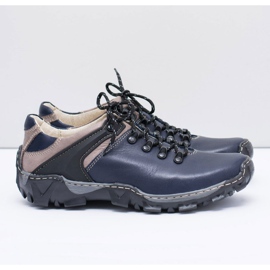 Bednarek Polish Shoes Férfi bőr túracipő Filippo sötétkék 2