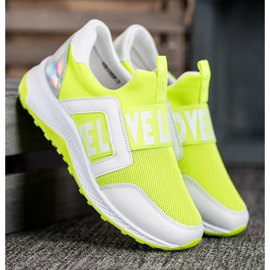 Seastar Slipons a szerelem platformon fehér zöld 2