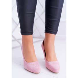 Női szivattyúk rózsaszín a sarkán Velúr Sergio Leone Campbell 1