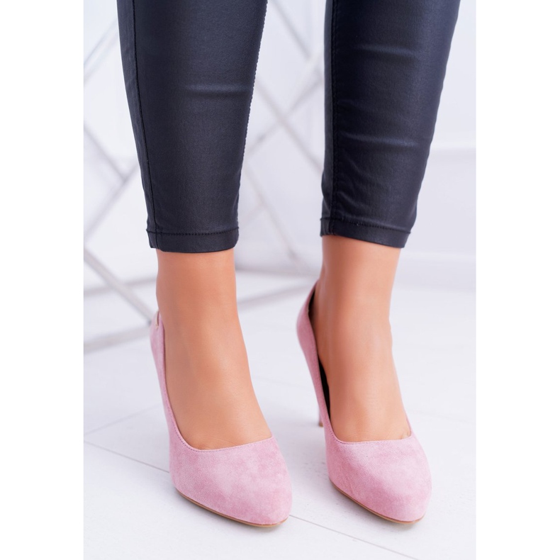 Női szivattyúk rózsaszín a sarkán Velúr Sergio Leone Campbell 1