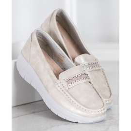 SHELOVET Kényelmes cipők a platformon sárga 2 SHELOVET Kényelmes cipők a platformon sárga 2