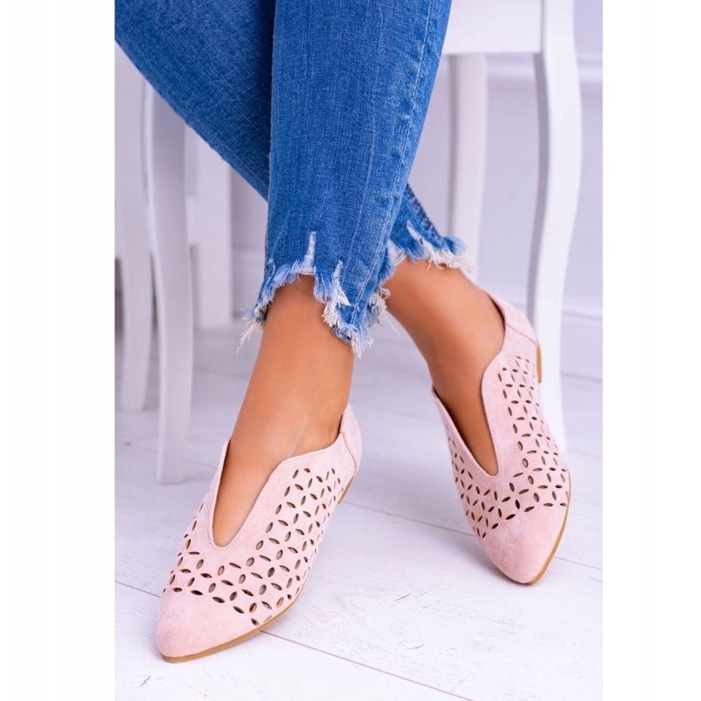 Lu Boo Suede Női Slip-On Synthia Shoes Powder Pink rózsaszín 1