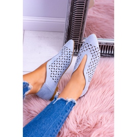 Lu Boo Blue Suede Női Slip-on Synthia cipő kék 2