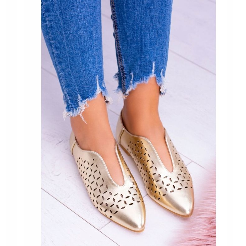 Lu Boo Golden Synthia Slip-On cipő aranysárga 2