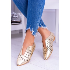 Lu Boo Golden Synthia Slip-On cipő aranysárga 1
