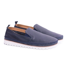 Perlugo Navy Blue Férfi bőrcipők sötétkék 1