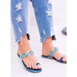 Lu Boo Elegáns benzinpapucs flitteres Tanut sokszínű 2