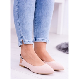 Lu Boo Pink Suede balerinák Spitz strasszos Macronban rózsaszín 1 Lu Boo Pink Suede balerinák Spitz strasszos Macronban rózsaszín 1