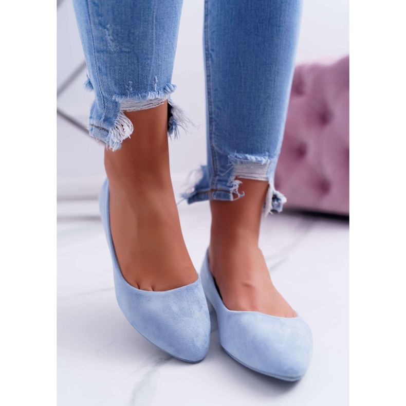 SEA Kék női balerinák Suede Bueno 2