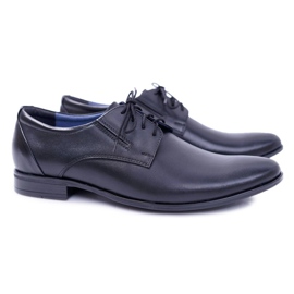Bednarek Polish Shoes Férfi Brogues Bednarek Elegáns bőr formai cipő Fekete Franko 1