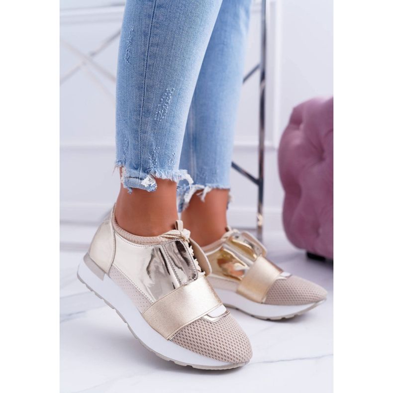 Lu Boo Női arany sportcipő Madoni aranysárga 1