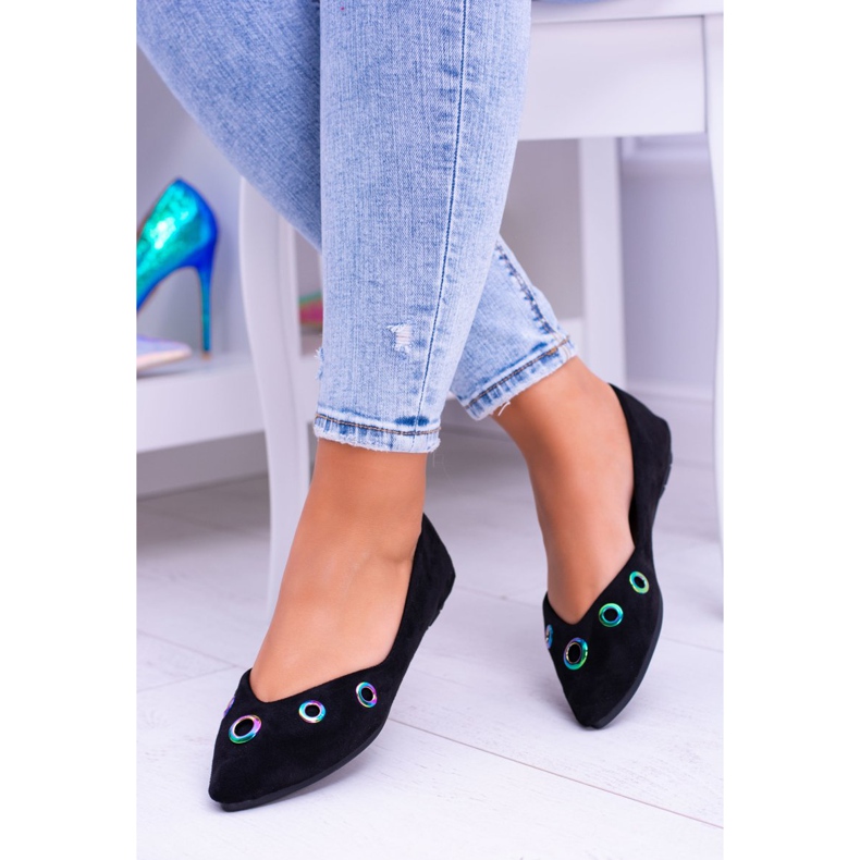 Lu Boo fekete balerina Spitz benzinszemekben Octavia 1