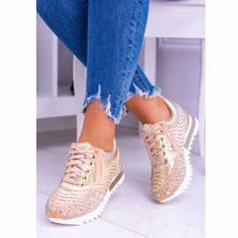 Arany női sportcipő flitterekkel Lu Boo Infinitiale aranysárga 1